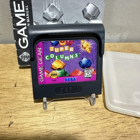 Super‎ Columns Sega Game Gear Game Cartridge Manual Case Puzzle 90s - Picture 3 of 4